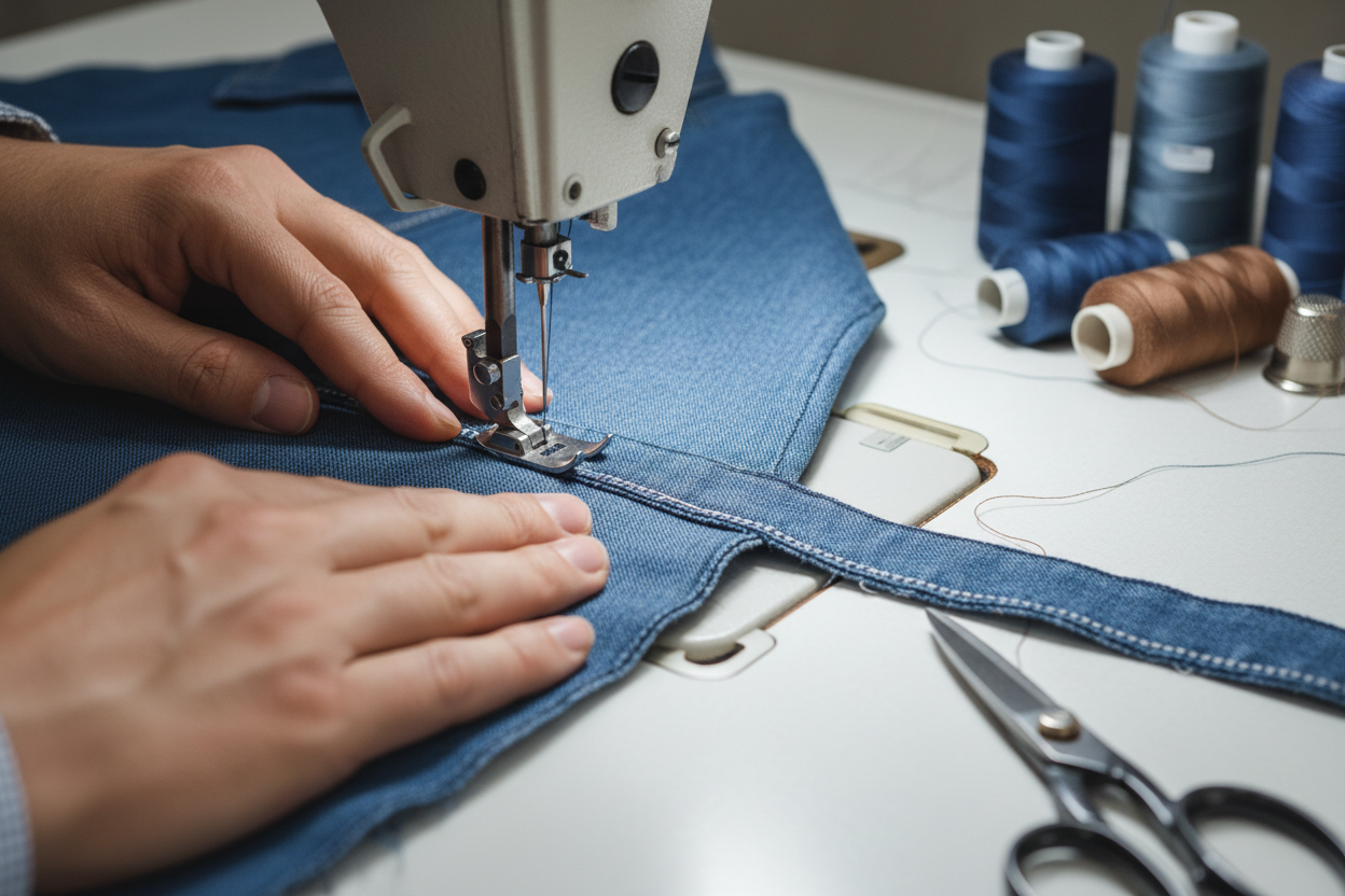 shirt in making show close up 